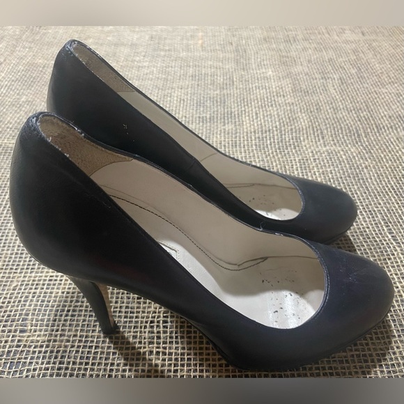 Charles David Heels Size 10B Platform Black Leather 4.5” Heel Made In Spain - Picture 2 of 9